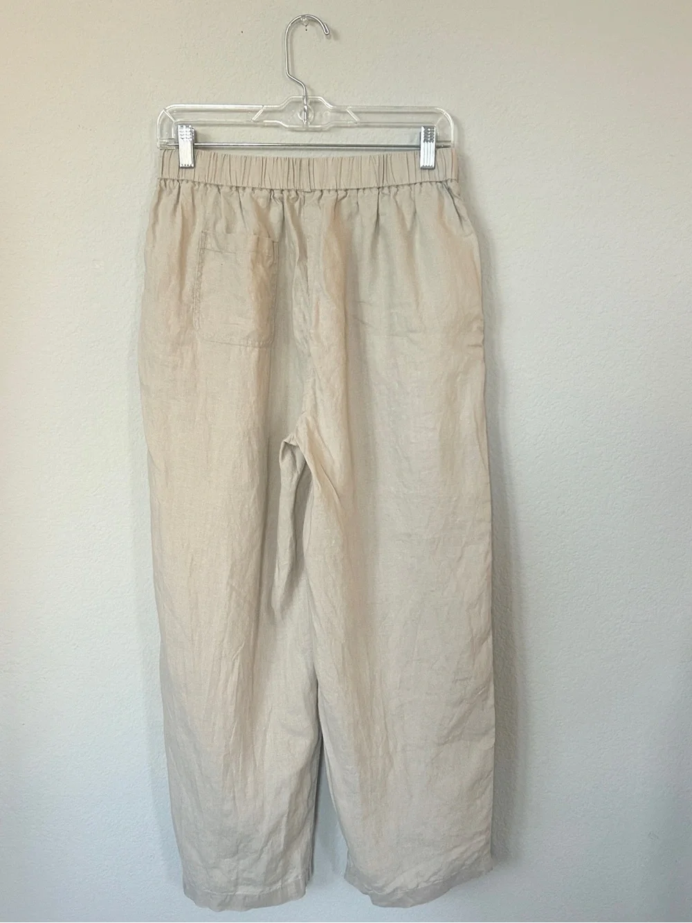 Quince 100% Linen Pull-On Pants, Flax, Size M